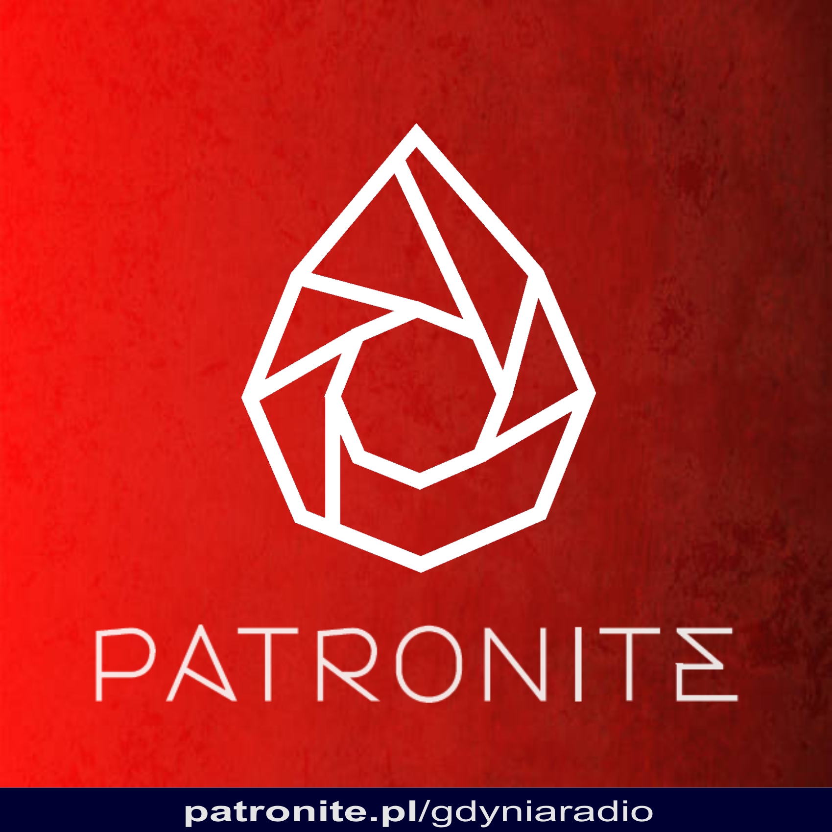 patronite logos-5 white on transparent - tlo red 2 - Kwadrat 1700x1700 logo i napis